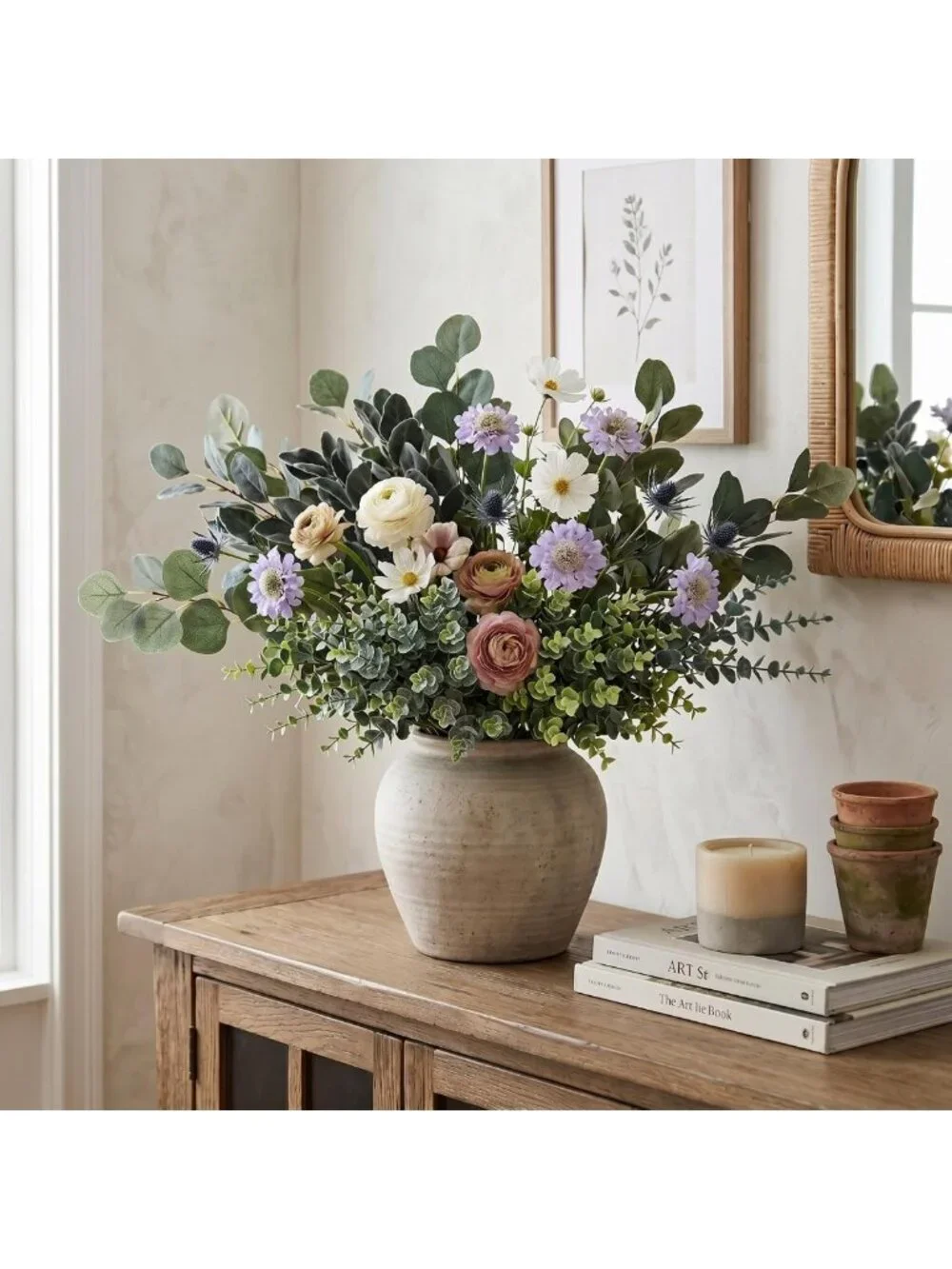 400 Pcs Mixed Eucalyptus Leaves Stems - Bulk Artificial Greenery Decor